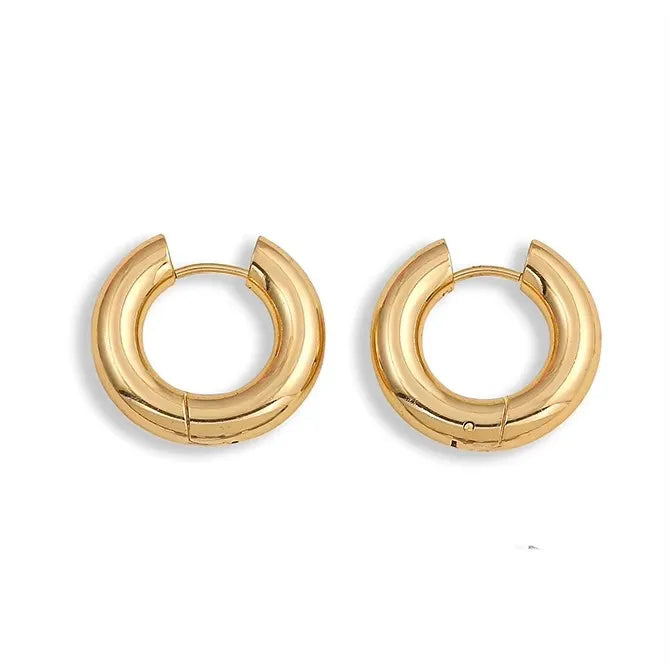 Mode Zirkon Kreis Huggie Creolen für Frauen Geometrische U Form Creolen Ohr Schnalle Vergoldet Edelstahl Schmuck Geschenk