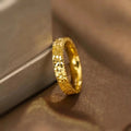 Glänzender echter 18-Karat-Goldring für Damen, hochwertiger Luxus-AU750-Ring, Party-Bankett, edler Schmuck