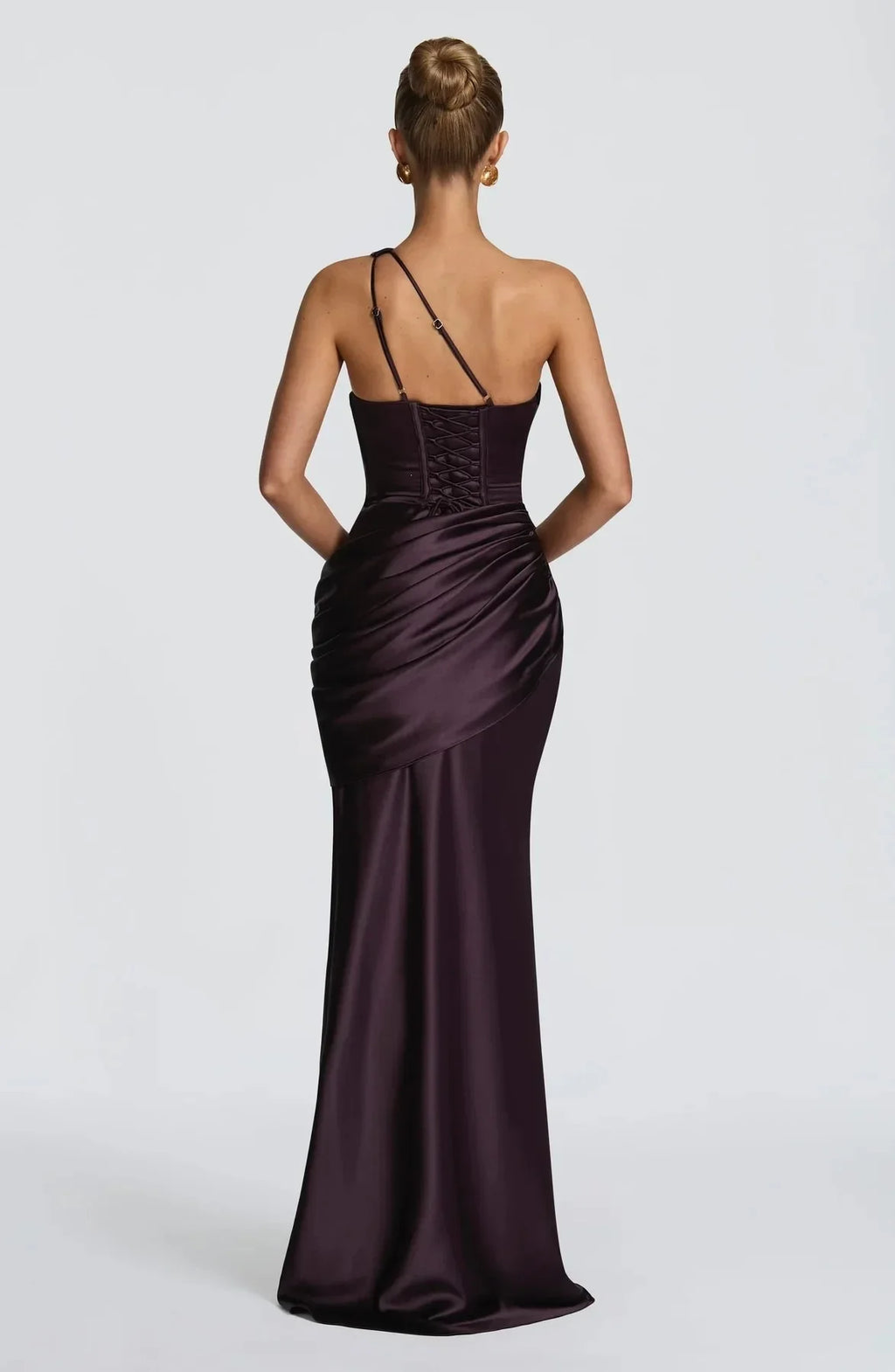 Elegantes Damen-Satin-Maxikleid