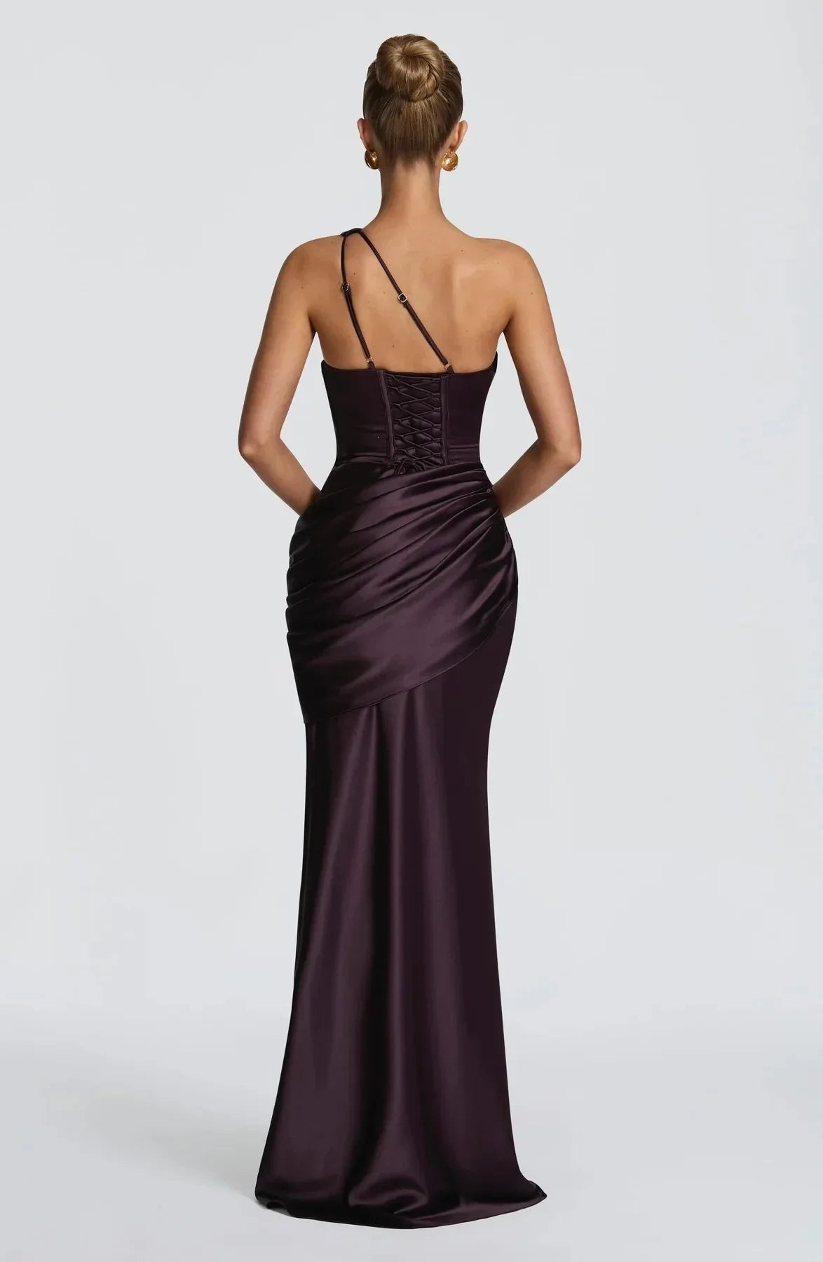 Elegantes Damen-Satin-Maxikleid