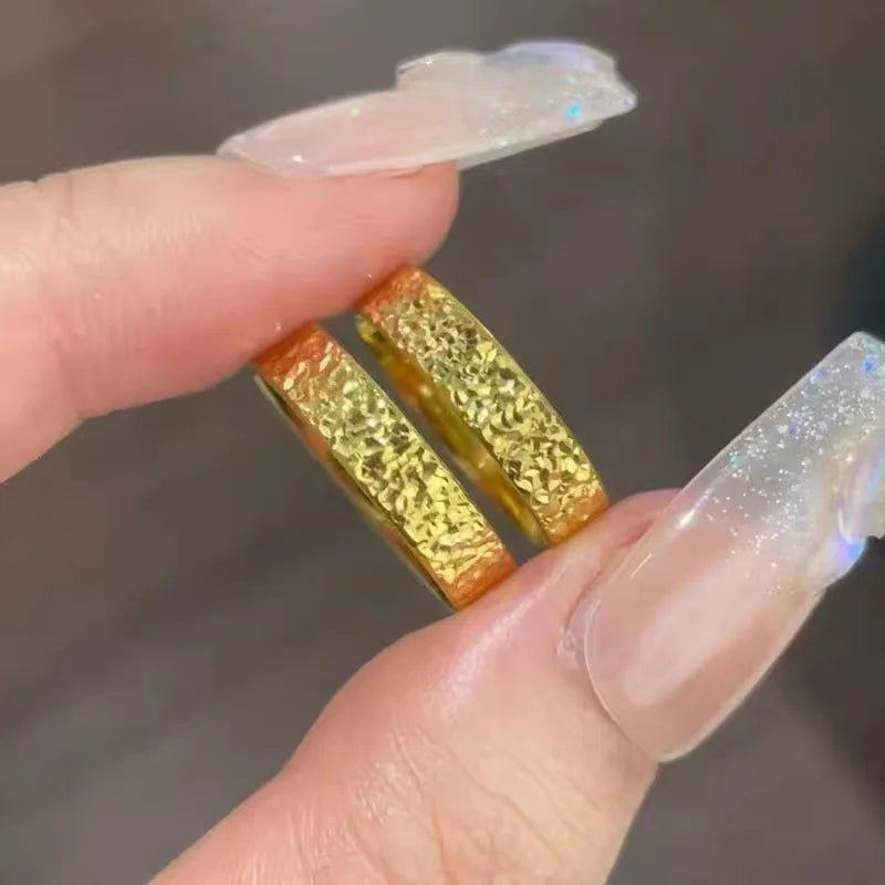 Glänzender echter 18-Karat-Goldring für Damen, hochwertiger Luxus-AU750-Ring, Party-Bankett, edler Schmuck
